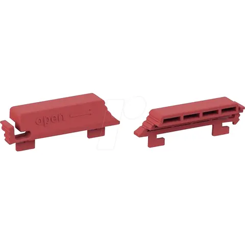 BACHMANN PDU borgclips, voor C13 aansluitingen, rood – afbeelding 1