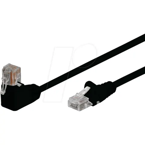 Shiverpeaks Patchkabel cat6 S/FTP Winkel-gerade schwarz 3m – Bild 1