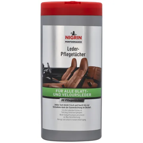 NIGRIN Leder-Pflegetücher, Spenderbox – Bild 1