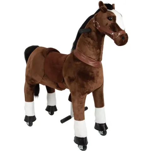 Reitpferd auf Rollen – braun – Bild 1