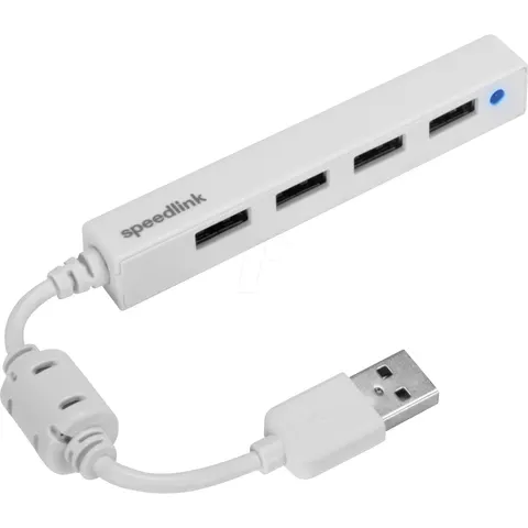 Speedlink SNAPPY SLIM - USB Hub - USB-A naar 4x USB 2.0 - Compact - Wit – afbeelding 1