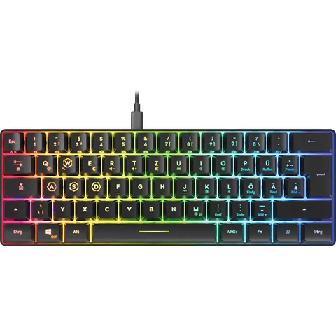 Speedlink LETOS RGB 60% Gaming Keyboard, schwarz - DE layout – Bild 1