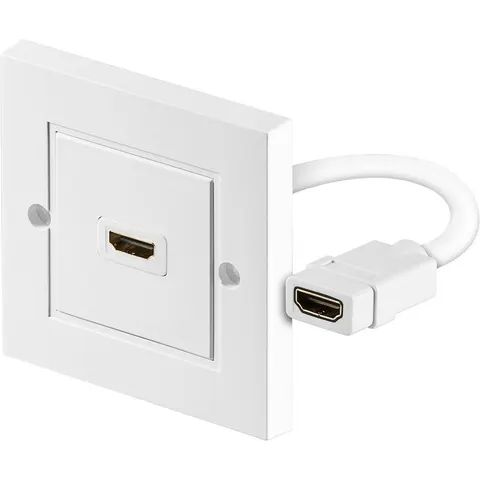 Goobay HDMI Wanddose – Weiß – Bild 1