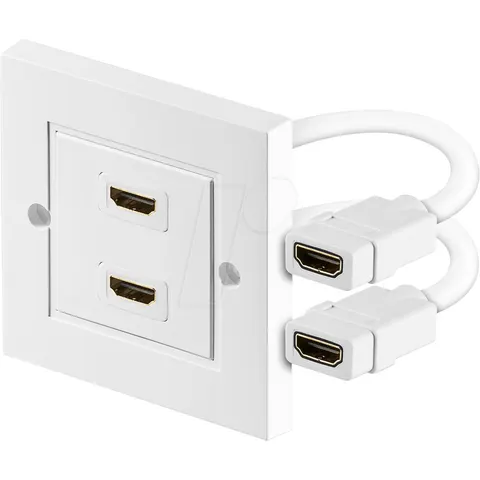 Toma Interior 2 x HDMI (Blanco) - GOOBAY – imagen 1