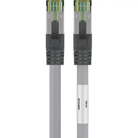 Goobay CAT 8.1 Patchkabel, S/FTP (PiMF), Grau, 1 m – Bild 1