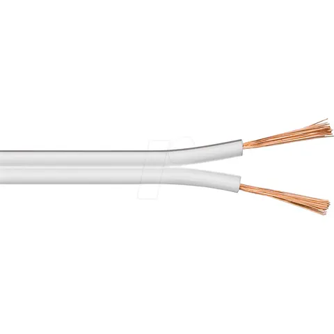 GOOBAY 67751 - Loudspeaker cable 2x2.5 mm² , 25 m white CCA – image 1