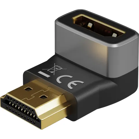 GOOBAY 72011 - 8K HDMI adapter HDMI plug > HDMI socket 270° angled – image 1