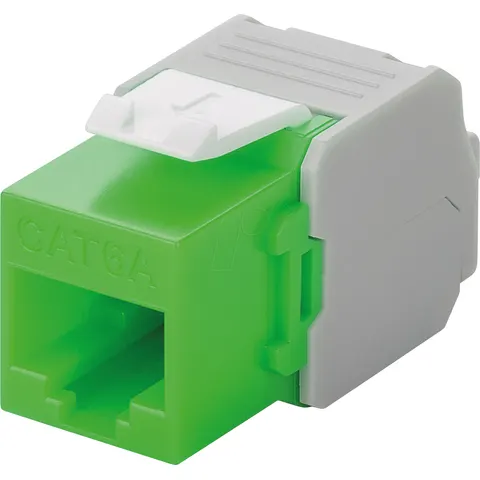 CAT6a UTP Keystone Connector - Toolless - Groen – afbeelding 1