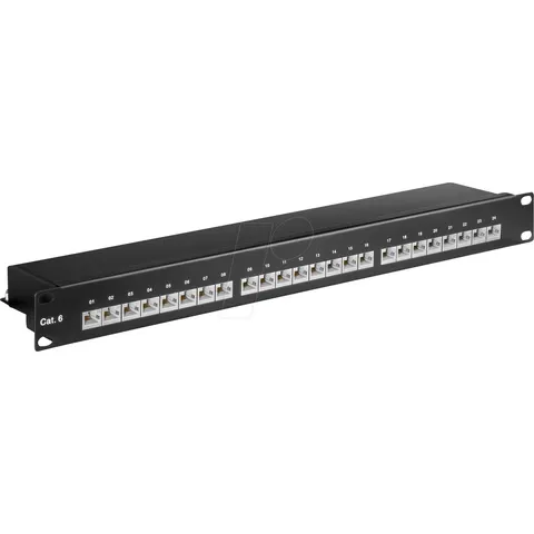 "GOOBAY 93048 - patch panel, 19"", 24-port, Cat.6" – image 1