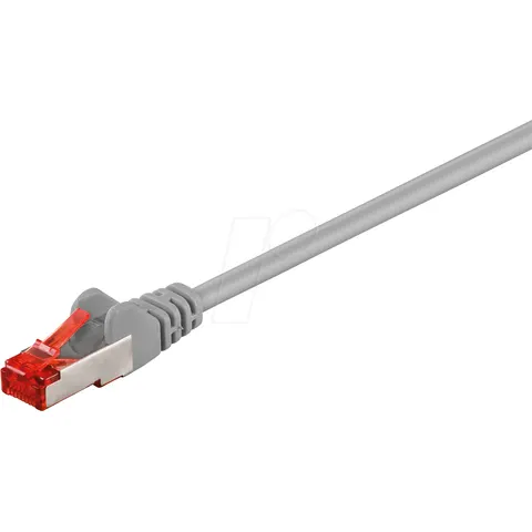 Goobay 0,25m CAT 6 Patchkabel, S/FTP (PiMF), Grau – 93371 – Bild 1