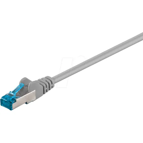 Goobay CAT 6A Patchkabel, S/FTP (PiMF), Grau 1m – Bild 1