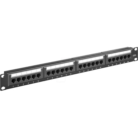 "GOOBAY 93866 - patch panel, 19"", 24-port, Cat.6" – image 1