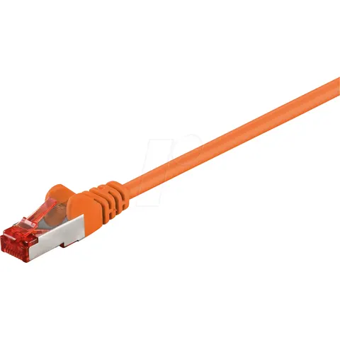 Goobay CAT 6 Patch Cable, S/FTP (PiMF), orange 0.25 m – afbeelding 1