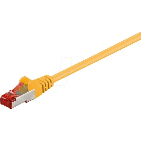 Goobay 1m CAT 6 Patchkabel, S/FTP (PiMF), Gelb – Bild 1