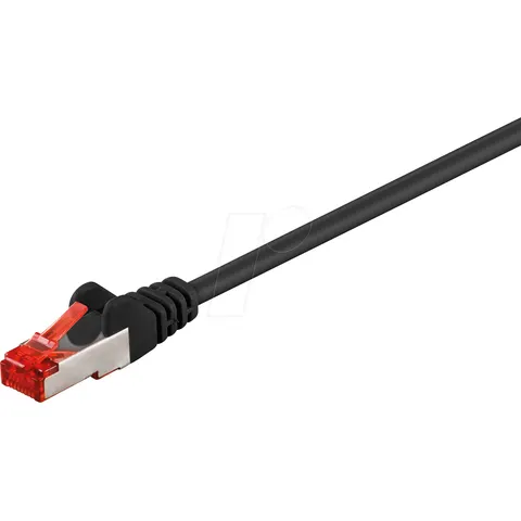 Goobay 2m CAT 6 Patchkabel, S/FTP (PiMF), Schwarz – Bild 1