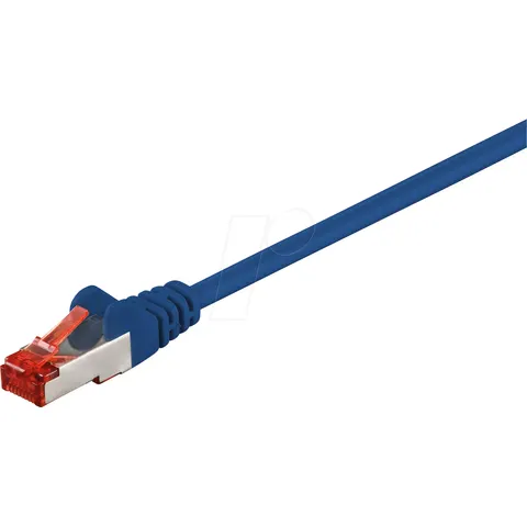 Goobay 3m CAT 6 Patchkabel, S/FTP (PiMF), Blau – Bild 1