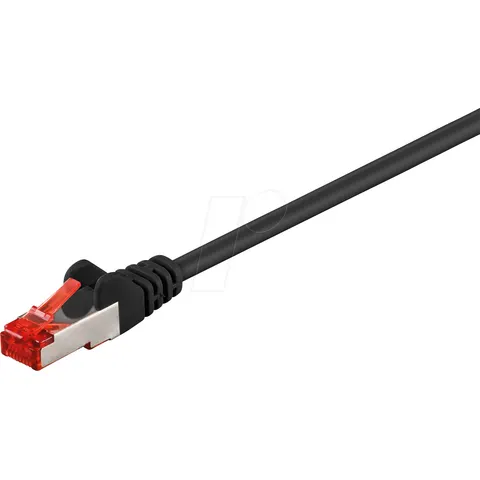 Goobay 5m CAT 6 Patchkabel, S/FTP (PiMF), Schwarz – Bild 1
