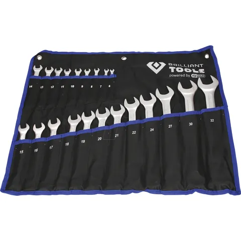 BRILLIANT TOOLS 21-delige Combinatiesleutelset – afbeelding 1