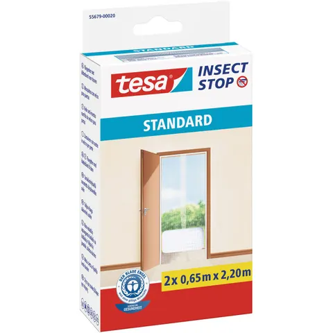 tesa Fliegengitter Insect Stop weiß 2 x 0,65 x 2,2 m – Bild 1