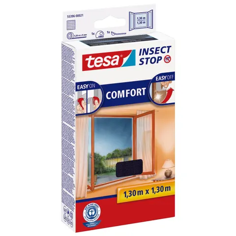 tesa Fliegengitter INSECT STOP anthrazit 1,30 x 1,30 m – Bild 1