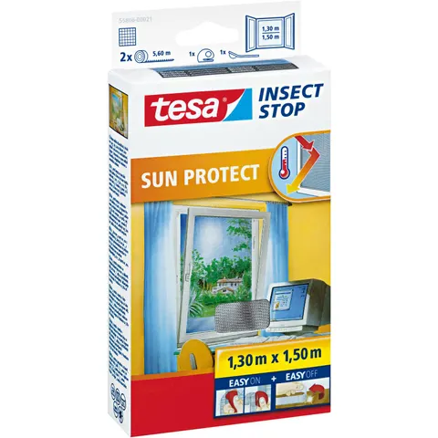tesa Fliegengitter Insect Stop mit Sonnenschutz anthrazit – Bild 1