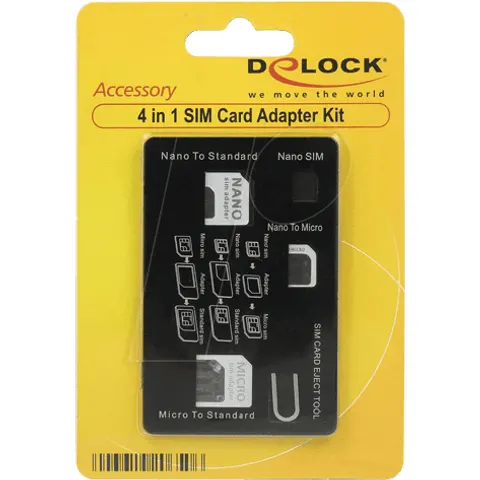 Delock 4 in 1 SIM Card Adapter Kit – afbeelding 1