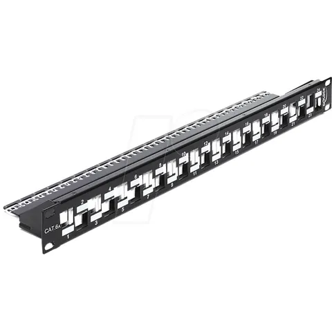 "DELOCK 43278 - 48-cm 19"", 24-port keystone patch panel, staggered" – image 1