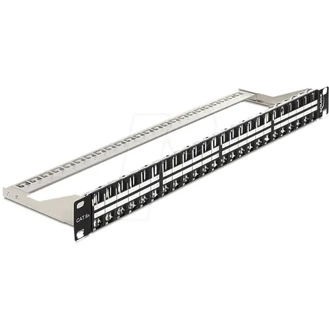 "DELOCK 43280 - 48 cm 19"" keystone patch panel 48-port, 1 U" – image 1