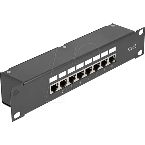 "DELOCK 43304 - 10"" patch panel, Cat.6, 8 port" – image 1