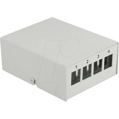 DELOCK 43407 - Keystone Patch Panel 4 Port grey – image 1