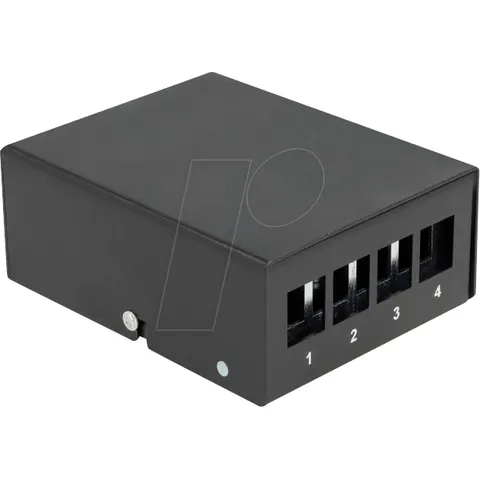 DELOCK 43409 - Keystone Patch Panel 4 Port black – image 1