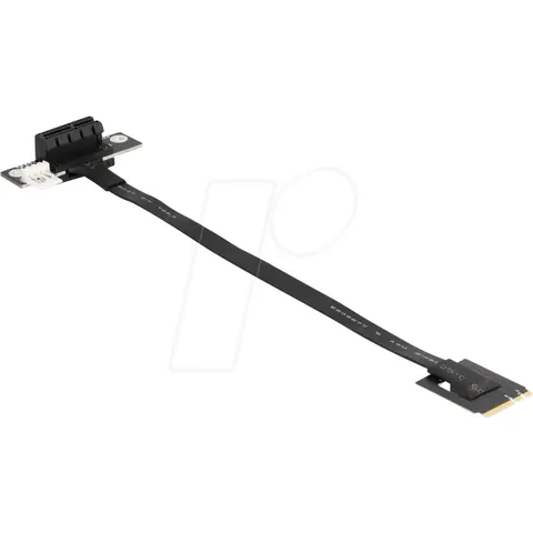 DELOCK 64217 - Riser card, M.2 NVMe Key A+E > PCIe x1, 20 cm cable – image 1