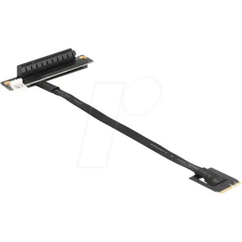 DELOCK 64219 - Riser card, M.2 NVMe Key A+E > PCIe x8, 20 cm cable – image 1