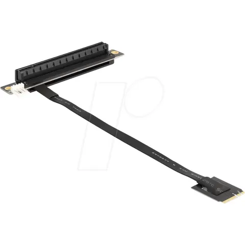 DELOCK 64220 - Riser card, M.2 NVMe Key A+E > PCIe x16, 20 cm cable – image 1