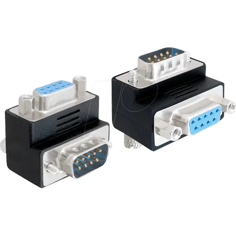 DELOCK Adapter D-Sub9 -> D-Sub9 St/Bu 270° Winkel – 65265 – Bild 1
