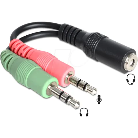 Adapter 4-PIN 3,5mm do 2x Mini Jack Laptopa Kabel – zdjęcie 1