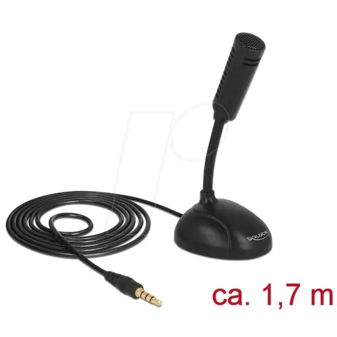 DELOCK 65872 - Microphone for smartphone/tablet, 3.5-mm jack, white – image 1