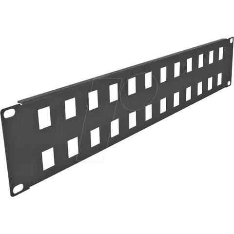 "DELOCK 66837 - 19"" Keystone Patchpanel, 24 Port, 2 U, black" – image 1