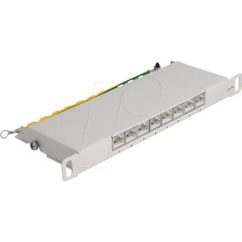 "DELOCK 66871 - 10"" Patch Panel 8 port Cat.6A 0.5U grey" – image 1