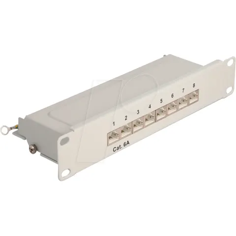 "DELOCK 66873 - 10"" Patch Panel 8 port Cat.6A 1U grey" – image 1