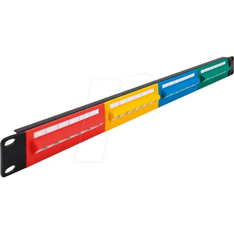 "DELOCK 66880 - Patchpanel, 19"", 24-Port, Cat.5e, 1 U, colored" – image 1