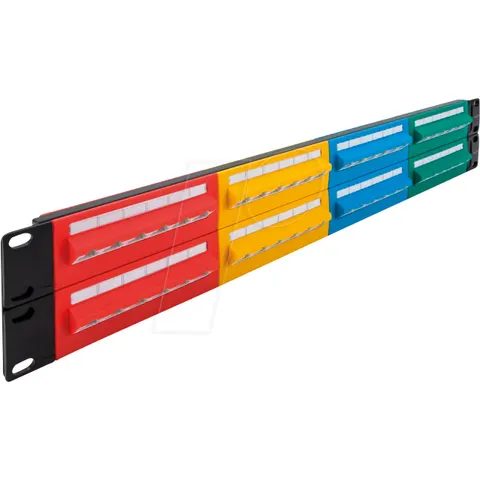 "DELOCK 66881 - Patchpanel, 19"", 48-Port, Cat.5e, 2 U, colored" – image 1