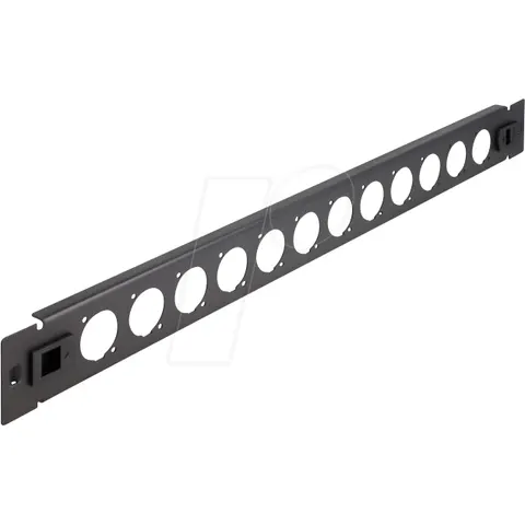 "DELOCK 66900 - 19"" D-Type Patchpanel 12 Port tool free black" – image 1