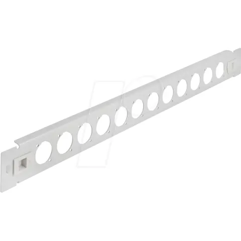 Delock 19 inch patch panel | voor 12 D-type modules | 1U | toolfree | grijs – afbeelding 1
