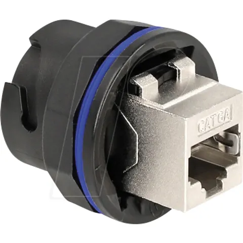 Delock RJ45 Cat.6A built-in connector black – afbeelding 1