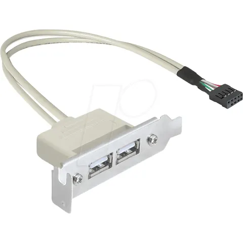 DELOCK Slotblech 2x USB A – Bild 1