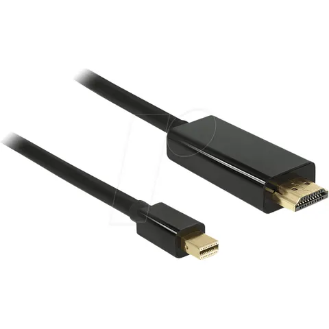 DELOCK 83699 - Mini DisplayPort plug > HDMI-A plug, 2 m, black – image 1