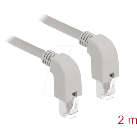 Delock Network cable RJ45 Cat.5e SF/UTP downwards / downwards angled 2 m – afbeelding 1
