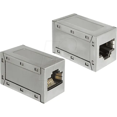 Delock Adapter RJ45 jack > RJ45 jack Cat.5e STP – afbeelding 1
