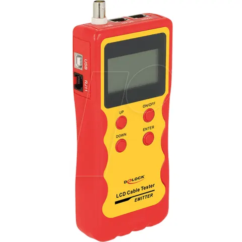 Delock LCD Cable Tester RJ45 / RJ12 / BNC / USB – afbeelding 1